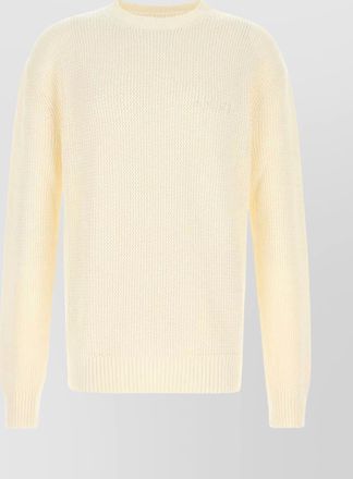Amiri crochet sweater with ribbed cuffs and hem