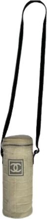 Chanel Pre-owned Cross Body Bags, female, White, Size: ONE SIZE Pre-owned Fabric Cross Body Bag