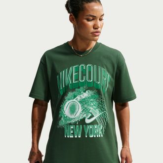 Nike Womens Court Slam Tennis T-Shirt in Green | IO0930-323