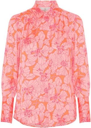 Karmamia Womens Josephine Shirt In Gardenia Tangerine