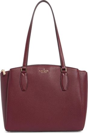Kate Spade New York monet large triple compartment tote bag in Dark Merlot at Nordstrom Rack