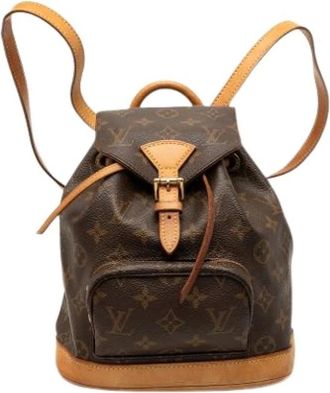 Louis Vuitton Pre-owned Backpacks, female, Brown, Size: ONE SIZE Pre-owned Montsouris MM