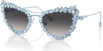 Swarovski Zonnebril - Dames - Zonnebrillen - Blauw - 56 MM - Accessoires