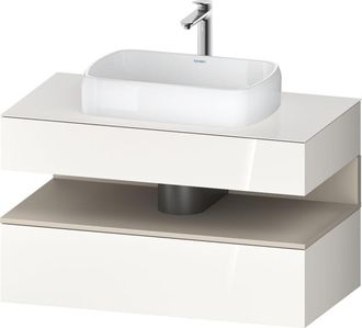 Duravit Duravit - Qatego Consola Mueble Bajo Lavabo, 1 Extra&iacute;ble, 1 Caj&oacute;n