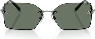 Tiffany & Co. 59mm Rectangular Sunglasses in Gunmetal at Nordstrom