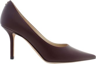 Jimmy Choo London Womens Love 85 Burgundy Pump Heels, Brand Size 34.5 ( US Size 4.5 )