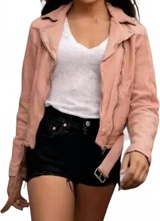 Mauritius Wild 2 Regular Fit Leather Jacket In Light Pink
