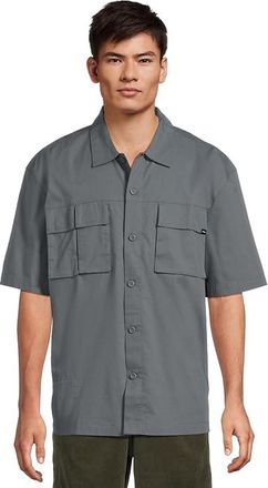 Prana Palisades Ripstop Short Sleeve Shirt Mens Jacket Thundercloud : 2XL, Cotton/Elastane/Polyester