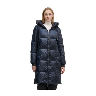 Mos Mosh MOS Mosh - MMNova Metallic Down Coat - Dames - Mantels - Blauw - Maat: XS Wol