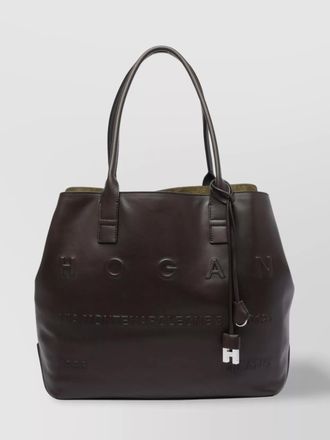 Hogan dual handle metal charm shoulder bag