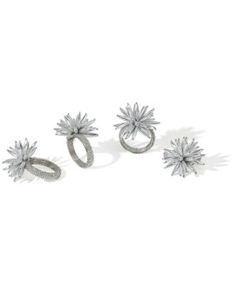 Tiramisu Set Of 4 Celestial Bloom Napkin Rings
