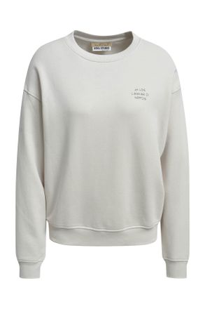 Smith & Soul Sweatshirt SMITH & SOUL, Damen, Gr. XXL, sand, Sweatware, Obermaterial: 65% Baumwolle, 35% Polyester, bedruckt, bestickt, relaxed fit h&uuml;ftbedeckend, R