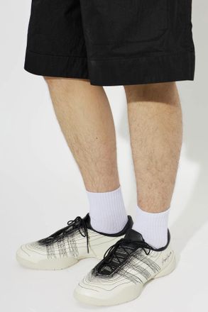 Yohji Yamamoto Regu Embroidery Sports Shoes, Mens, Cream