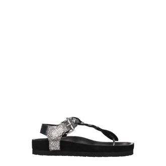 Isabel Marant Black Leather Flip-Flop Womens Sandals