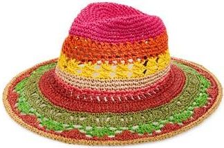 Vince Camuto Multicolor Panama Hat in Pink Multi at Nordstrom Rack