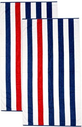 U.S.Polo Association Port Stripe Jacquard Beach Towel in Cabana Stripe at Nordstrom Rack