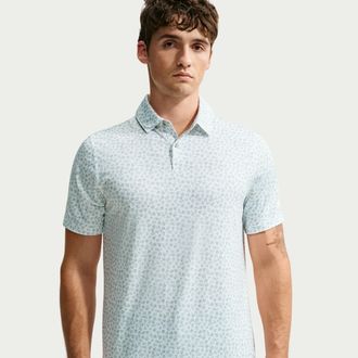 Nike Mens Velocity Dri-FIT Micro-Print Golf Polo in Green | IO0730-370