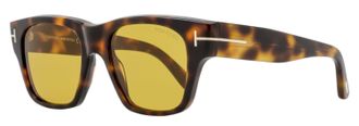 Tom Ford Mens Caine-02 Square Sunglasses TF1280 53E Blonde Havana 53mm