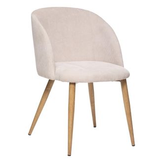 Atmosphera Sill&oacute;n Celeste - Beige - Pana - Patas De Metal Con Aspecto De Roble Atmosphera Cr&eacute;ateur DInt&eacute;rieur