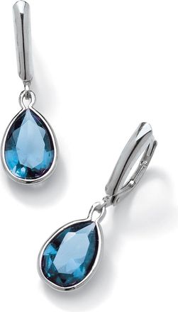 Palm Beach Jewelry Birthstone.925 Sterling Silver Drop Earrings