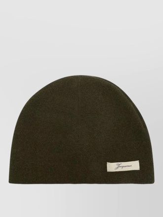Jacquemus chevron beanie wool ribbed texture