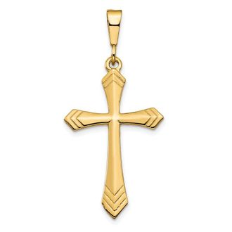 Diamond2Deal 10k Yellow Gold Cross Charm