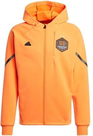adidas Mens adidas Orange Houston Dynamo FC 2024 Anthem Travel Raglan Sleeve Full-Zip Jacket at Nordstrom, Size Medium