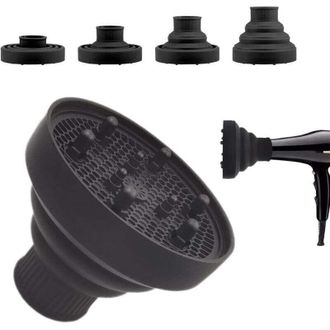 OEM Difusor Para Secador De Pelo, Difusor Para Cabello Rizado Para Secadores De Pelo De 4,2 A 4,8 Cm De Di&aacute;metro, Apto Para Todo Tipo De Cabello - Negro-c