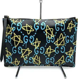 Gucci Black Leather Clutch Bag (Pre-Owned)
