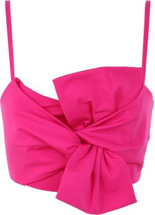 P.A.R.O.S.H. Blouse met Strik - Dames - Tops zonder mouwen - Roze - S - Tops