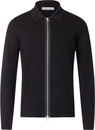 Sams&oslash;e & Sams&oslash;e Polo Guna Full Zip - Heren - Tops - Zwart - Maat: S Viscose