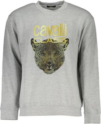 Cavalli Sweatshirts - Heren - Sweatshirts - Grijs - L - Katoen - Hoodies & sweatvesten