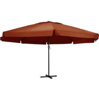 vidaXL Sombrilla De Jard&iacute;n Con Palo De Aluminio Terracota 600 Cm Vidaxl