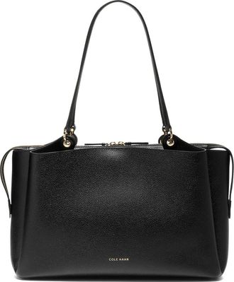 Cole Haan Midtown Leather Work Tote in Black at Nordstrom