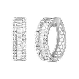 Grown Brilliance 14KT White Gold 2.00 Carat Lab Grown Diamond Stud Earrings for Women