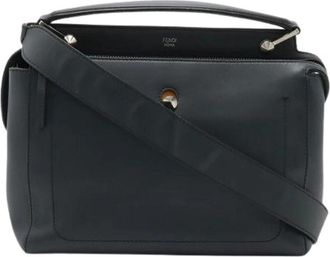 Fendi Pre-owned Dotcom Leather 2Way Handbag Shoulder Bag - Dames - Vintage Handtas - Blauw - ONE Size - Leer - Vintage