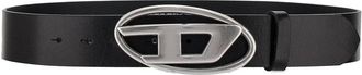 Diesel Oval D leather belt Man 100
