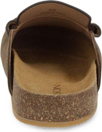 032c Suede Penny Bar Slipper - Taupe