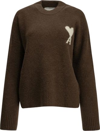Ami Maglione De Coeur - - Knitwear - Donna - Marrone - S