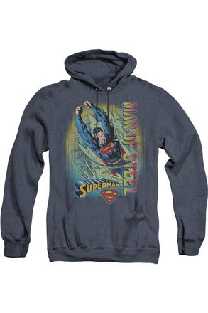 Gildan Superman Breakthrough Adult Heather Hoodie / Hooded Sweatshirt