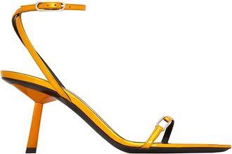 Saint Laurent Sandalen met Hoge Hak - Dames - Sandalen met hakken - Oranje - 37 EU - Leer - Schoenen