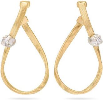 Marco Bicego Marrakech Diamond Coil Hoop Earrings in 18K Yellow/white Gold at Nordstrom