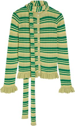 Damson Madder Anelis Cotton and Merino Wool-blend Cardigan - Multicoloured - 16 (UK16 / XL)