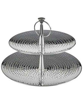 Mikasa Hammered 2-Tier Stainless Steel Server