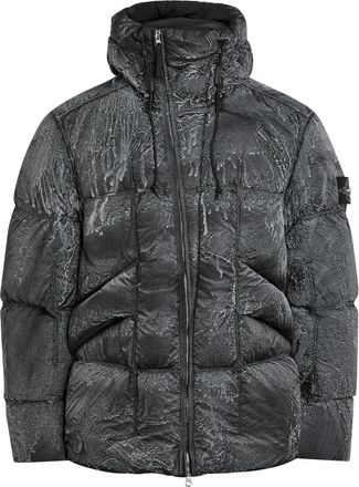 Stone Island Marbled-effect Padded Shell Jacket - Black - S