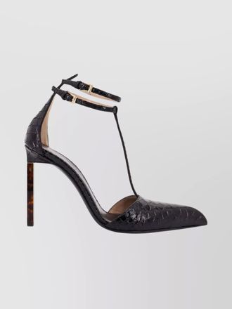 Tom Ford python-effect leather pumps