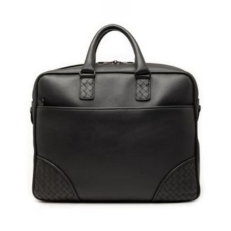 Bottega Veneta Pre-owned Bottega Veneta Intrecciato Trimmed Leather Briefcase Ladies L16P6K0SSSVFPY08