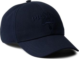 Prada Logo-embroidered Cotton Cap