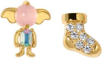Girls Crew Harry Potter Dobby is a Free Elf Mismatched Stud Earrings in Gold at Nordstrom
