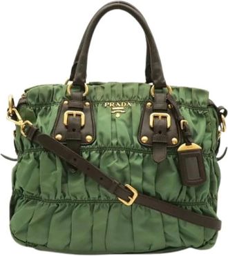 Prada Pre-owned Tessuto Handbag - - Pre-owned - Donna - Verde - ONE SIZE